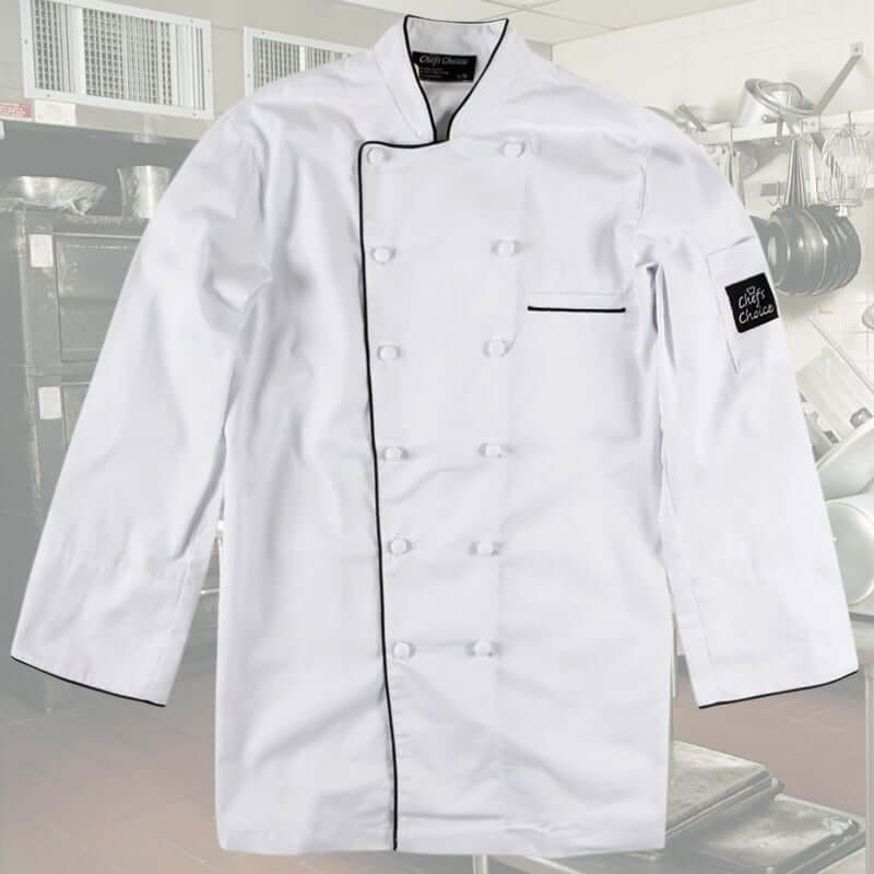 Veste De Chef Unisexe DPois - Manches Longues, Tissu Respirant | Pour Cuisine Professionnelle