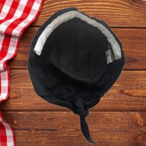 Chapeau cuisinier noir bandana