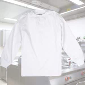 Pull blanc domaine alimentaire