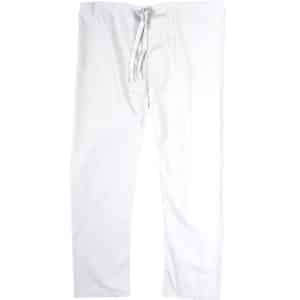 Pantalon de préposé une poche arrière blanc