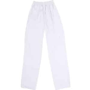 Pantalon de préposé taille élastique blanc