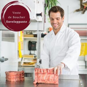 Veste de Boucher Croisée 3 poches: Confort et Durabilité pour un Travail Serein