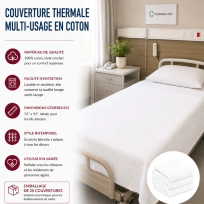 Couverture Thermale Multi-Usage en Coton