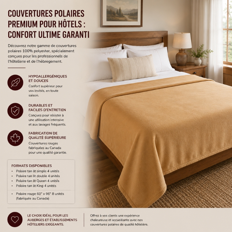 Couvertures Polaires Premium pour Hôtels : Confort Ultime Garanti