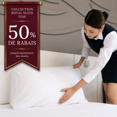Découvrez la Taie d'Oreiller Blanche Royal Suite : 50% de rabais