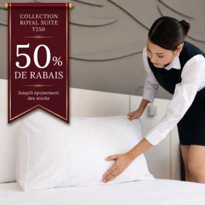 Découvrez la Taie d'Oreiller Blanche Royal Suite : 50% de rabais