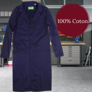 Sarrau de travail Bleu 100% Coton 4 poches