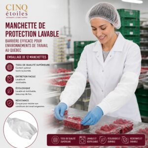 Manchette de Protection Lavable : Barrière efficace pour environnements de travail au Québec.