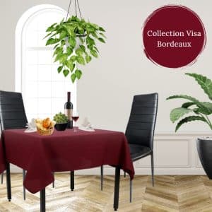 Nappe Bordeaux 72 x 144 restauration Visa plus