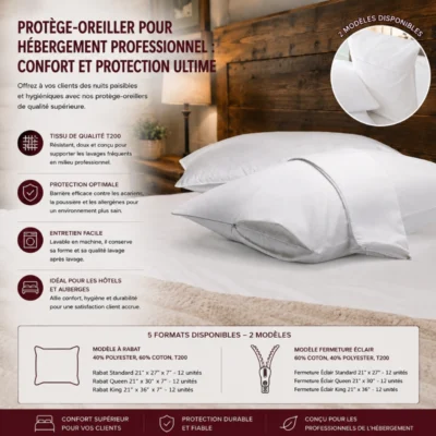 Protège-oreiller pour Hébergement Professionnel : Confort et Protection Ultime
