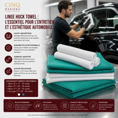 Linge Huck Towel : L'Essentiel pour l'Entretien et l'Esthétique Automobile
