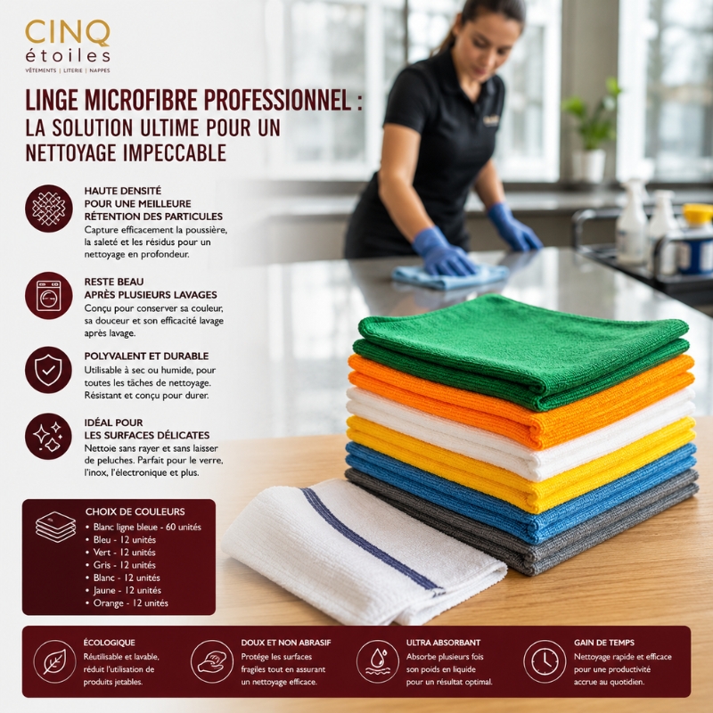 Linge Microfibre Professionnel : La Solution Ultime pour un Nettoyage Impeccable