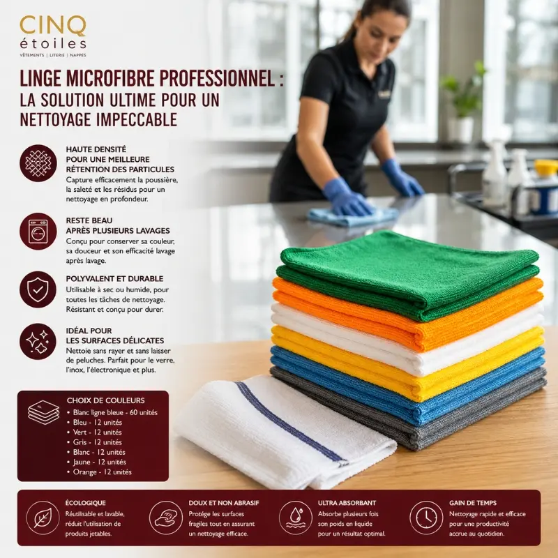Linge Microfibre Professionnel : La Solution Ultime pour un Nettoyage Impeccable