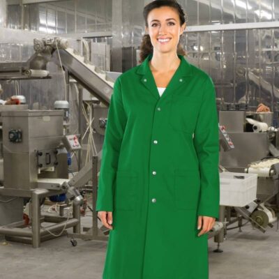Sarrau Alimentaire Long à 3 Poches – couleur vert kelly