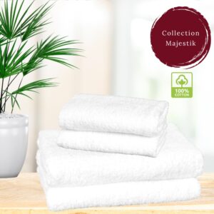 Présentation de la collection Majestik, serviette ratine blanche