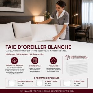 Taie d'oreiller blanche : La solution ultime pour votre hébergement professionnel