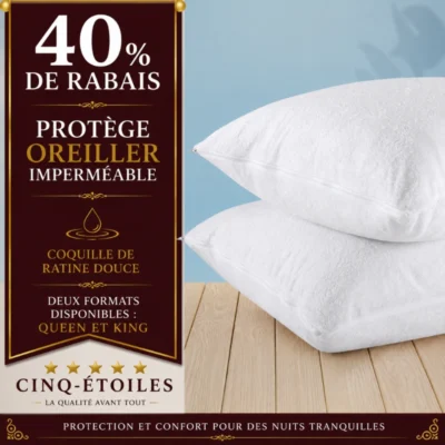 Protège-oreiller Imperméable : La Solution Ultime à -40% de rabais