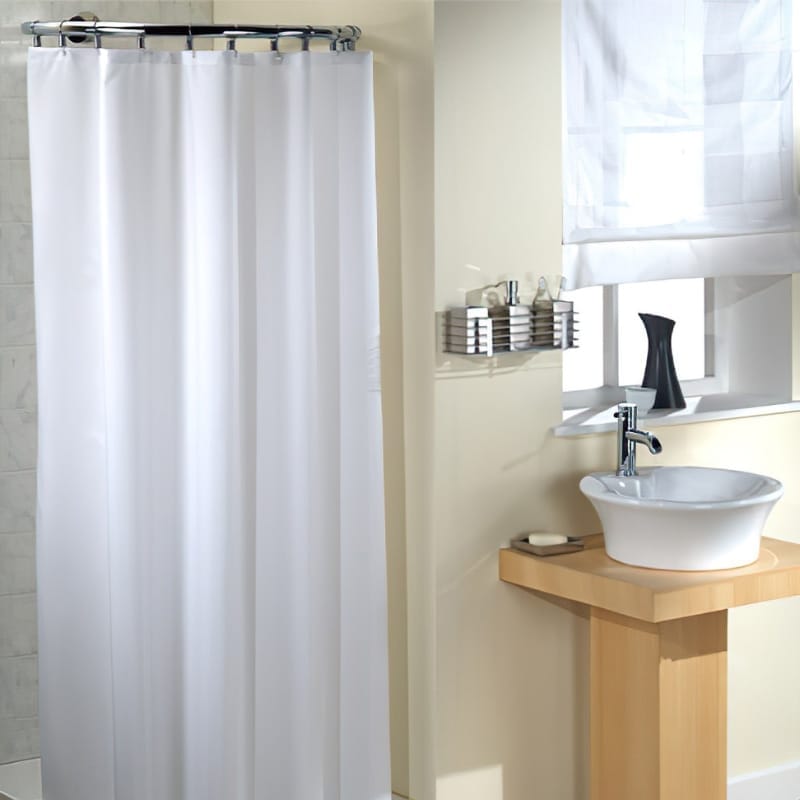 Rideaux de bain en nylon blanc :Transformez votre salle de bain de manière économique et élégante !