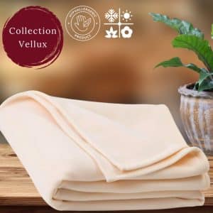 10 Couvertures Vellux ivoire Format simple