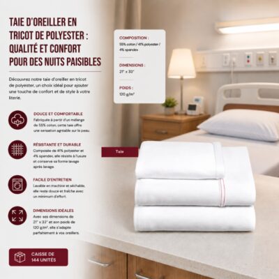 Taie d'Oreiller en Tricot de Polyester : Qualité et Confort pour des Nuits Paisibles