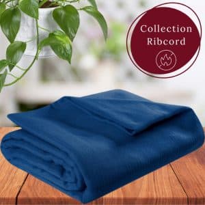 Couvre-lit Bleu royal Lit simple Collection Ribcord
