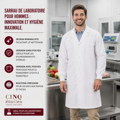 Sarrau de Laboratoire pour Hommes : Innovation et Hygiène Maximale