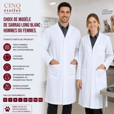Sarrau Médical Long : Élégance et Protection pour les Professionnels de la Santé