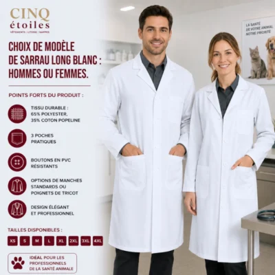 Sarrau Médical Long : Élégance et Protection pour les Professionnels de la Santé