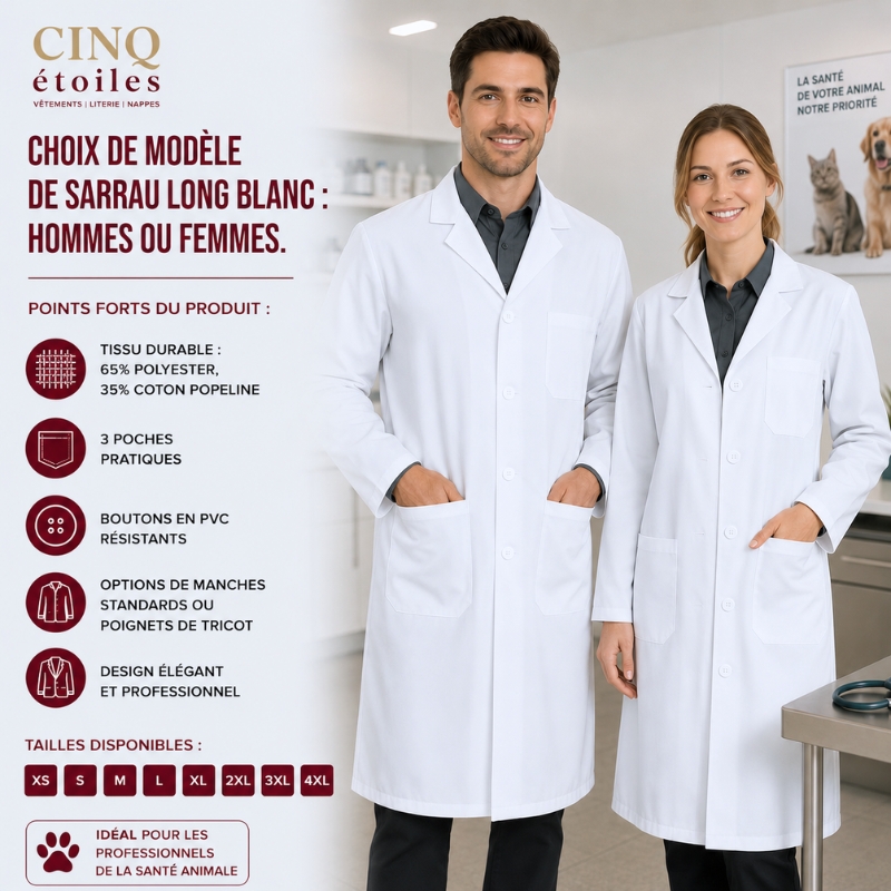 Sarrau Médical Long : Élégance et Protection pour les Professionnels de la Santé