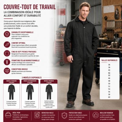 Couvre-Tout de Travail : La Combinaison Idéale pour Allier Confort et Durabilité
