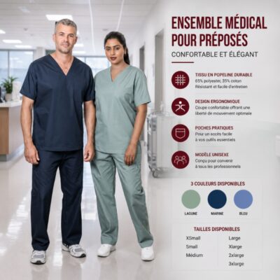 Ensemble Médical pour préposés: Confortable et Élégant