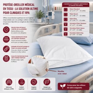 Protège-oreiller Médical en Tissu : La Solution Ultime pour Cliniques et RPA