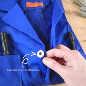 Sarrau pour mécaniciens avec boutons en acier standards