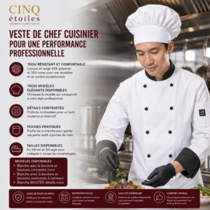 Veste de Chef Cuisinier pour une Performance Professionnelle