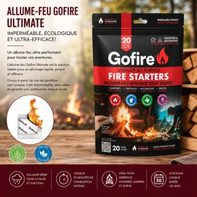 Allume-Feu Gofire Ultimate – Imperméable, Écologique et Ultra-Efficace - 24 unités