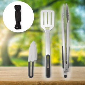 Ensemble Ustensiles BBQ Révolutionnaire avec sac enroulable