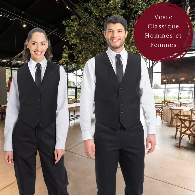 Veste de Serveur serveuse Classique Indispensable: L'Excellence au Service