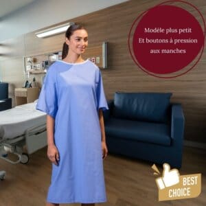 Blouse d’hôpital ultra confortable – Idéale pour soins à domicile