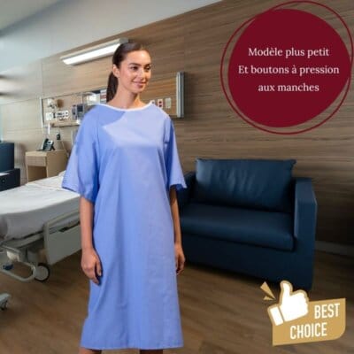 Blouse d’hôpital ultra confortable – Idéale pour soins à domicile