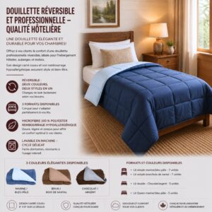 Douillette Réversible et Professionnelle – Qualité Hôtelière