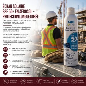 Écran Solaire SPF 50+ en Aérosol – Protection Longue Durée