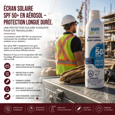 Écran Solaire SPF 50+ en Aérosol – Protection Longue Durée