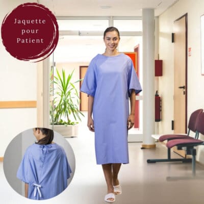 Jaquette pour patient confortable – Élégante et facile à enfiler
