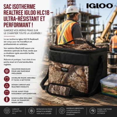 Sac Isotherme Realtree Igloo HLC18 – Ultra-Résistant et Performant !