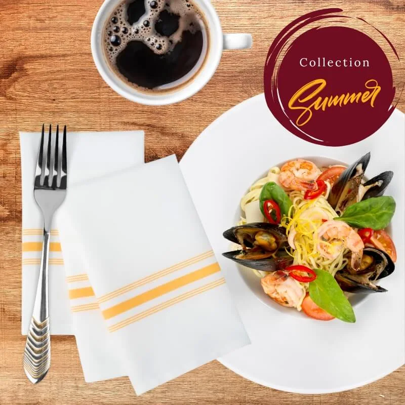 Serviette de table Blanche– Collection Summer : fraîcheur et style bistro