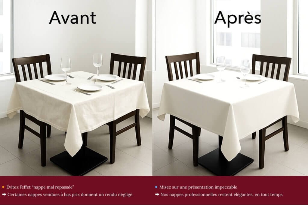 Nappe bas de gamme versus nappe professionnelle