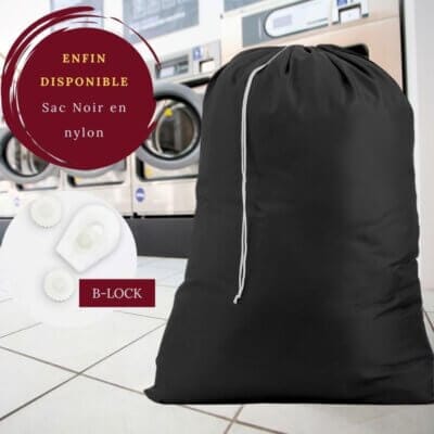 Sac noir en nylon professionnel – Solide et Réversible
