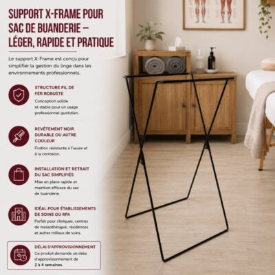 Support X-Frame pour sac de buanderie – Léger, rapide et pratique