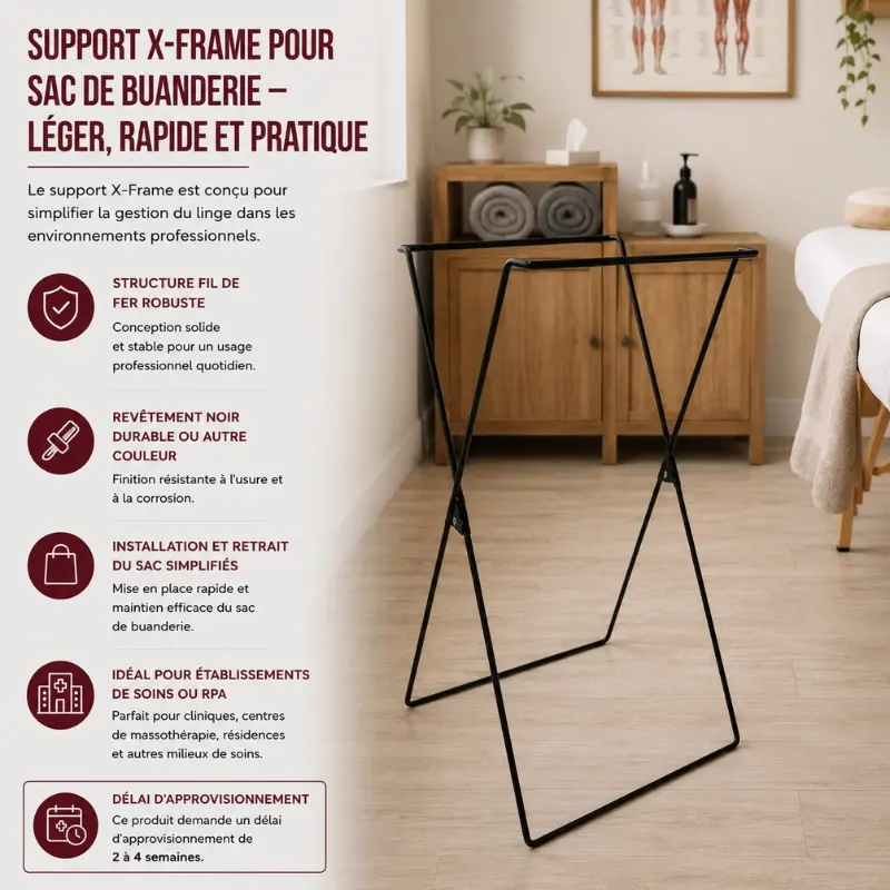 Support X-Frame pour sac de buanderie – Léger, rapide et pratique