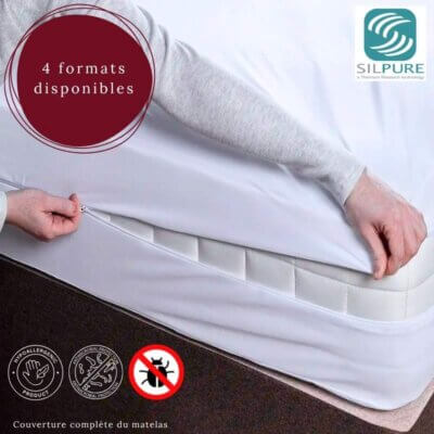 Housse de protection pour matelas Silpure® – Antimicrobienne et imperméable